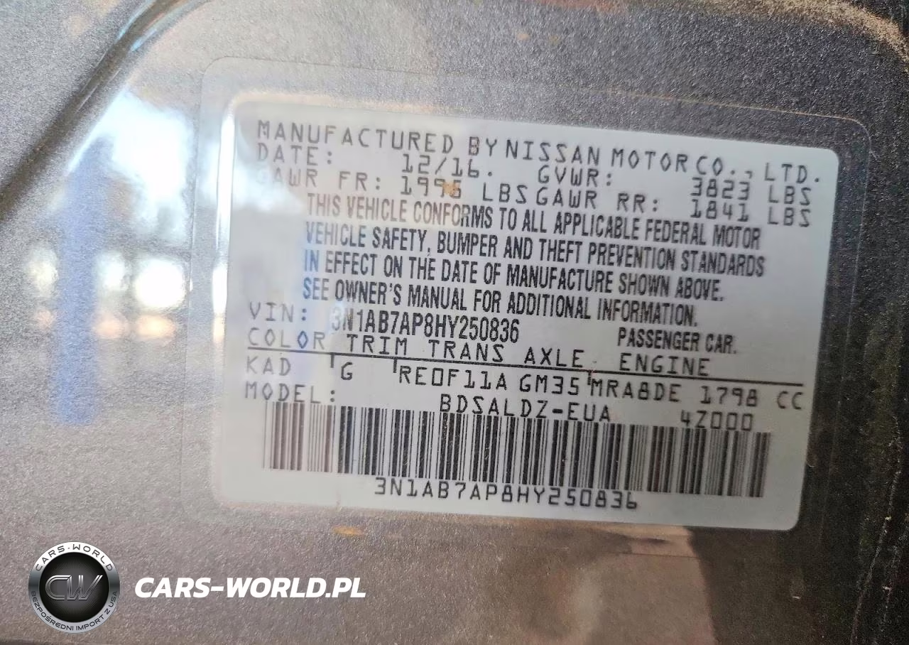 2017 Nissan Sentra Sv VIN:3N1AB7AP8HY250836 - 13