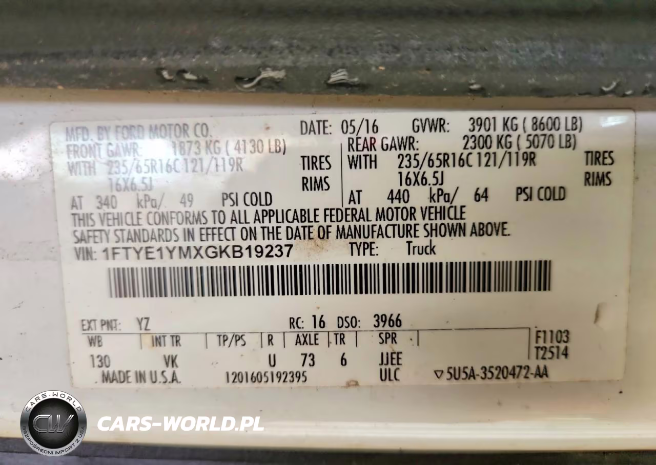 2016 Ford Transit 150 Delivery Van VIN:1FTYE1YMXGKB19237 - 13
