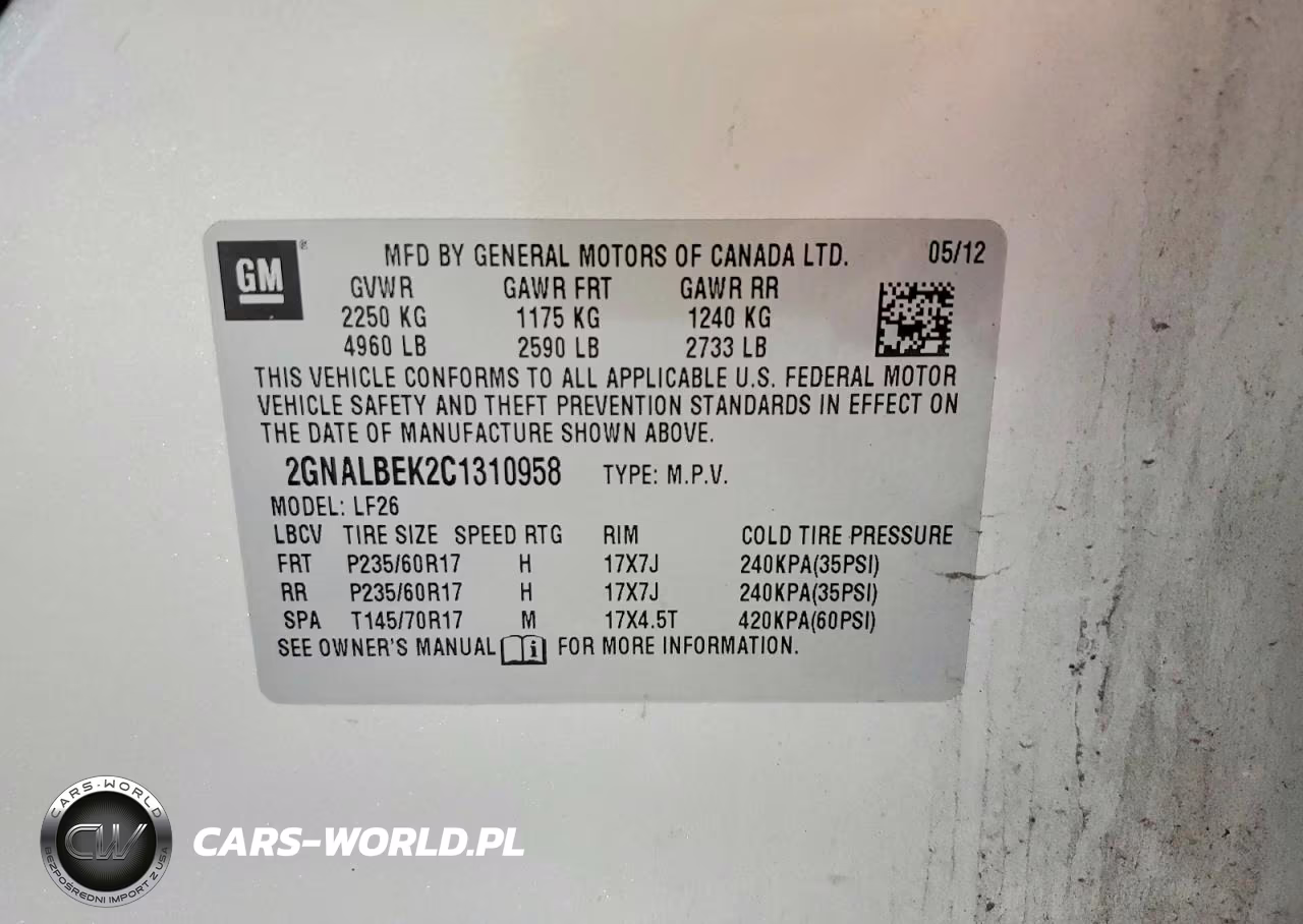 2012 Chevrolet Equinox Ls VIN:2GNALBEK2C1310958 - 13
