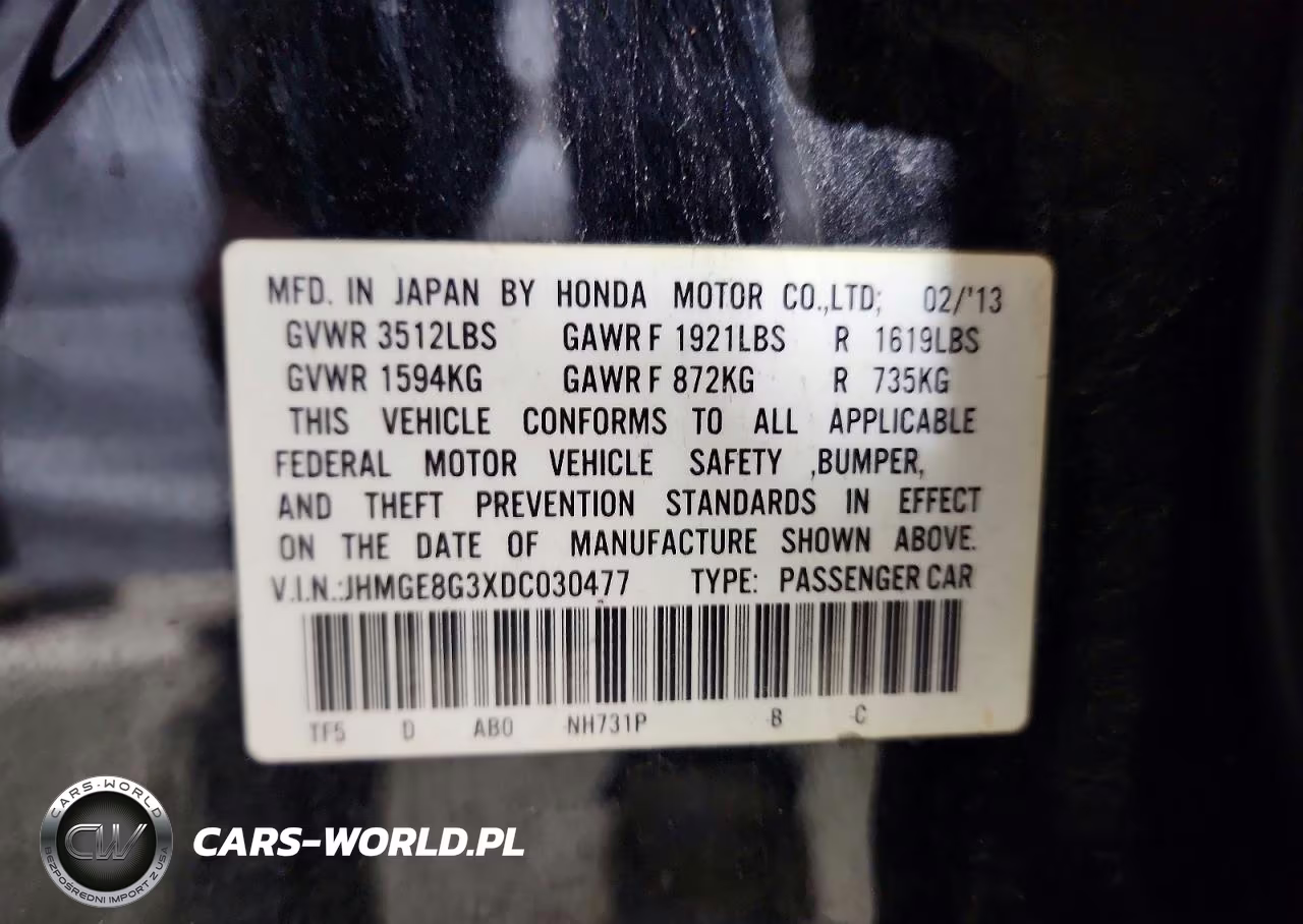 2013 Honda Fit VIN:JHMGE8G3XDC030477 - 13