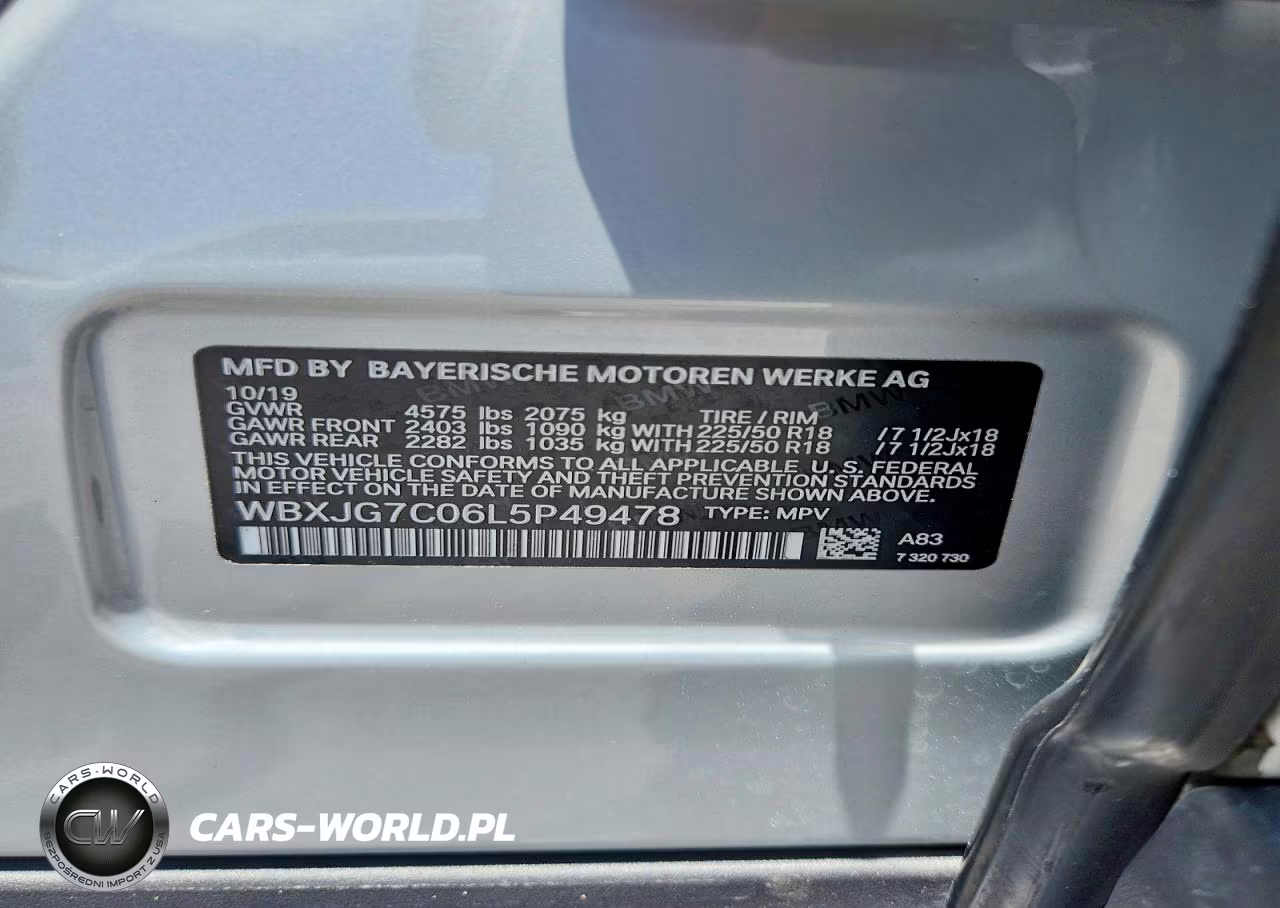 2020 BMW X1 Sdrive28I VIN:WBXJG7C06L5P49478 - 13