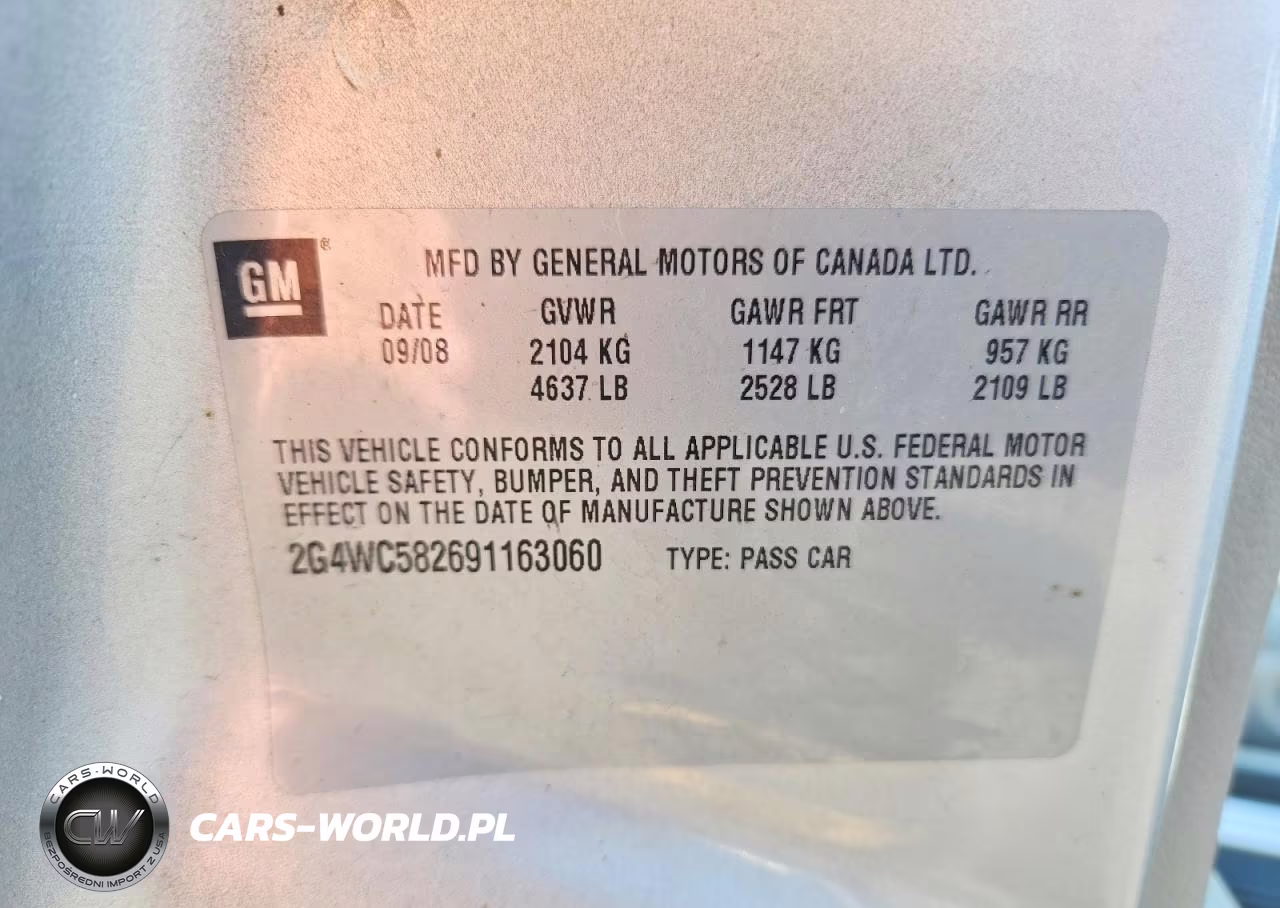 2009 Buick Lacrosse Cx VIN:2G4WC582691163060 - 12