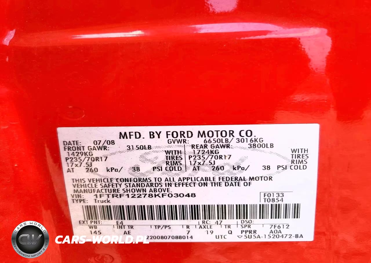 2008 Ford F150 VIN:1FTRF12278KF03048 - 12