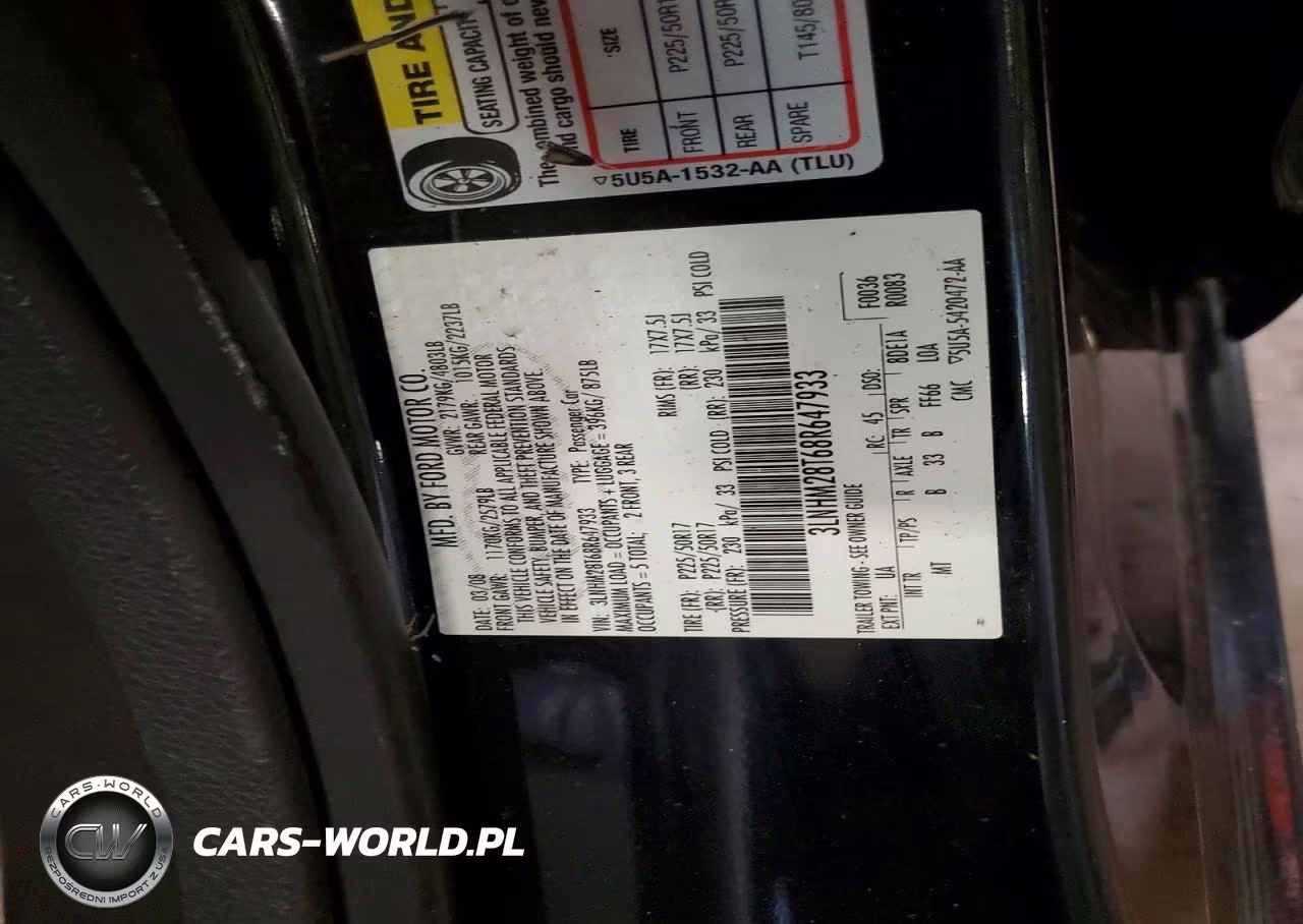 2008 Lincoln Mkz VIN:3LNHM28T68R647933 - 13
