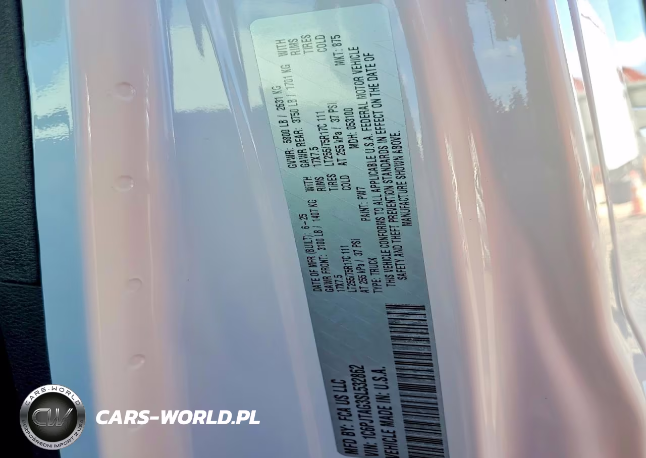 2025 Jeep Gladiator Sport VIN:1C6PJTAG3SL532862 - 13