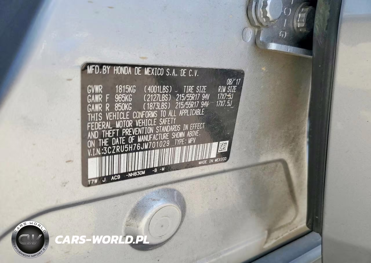 2018 Honda Hr-V Exl VIN:3CZRU5H76JM701029 - 14