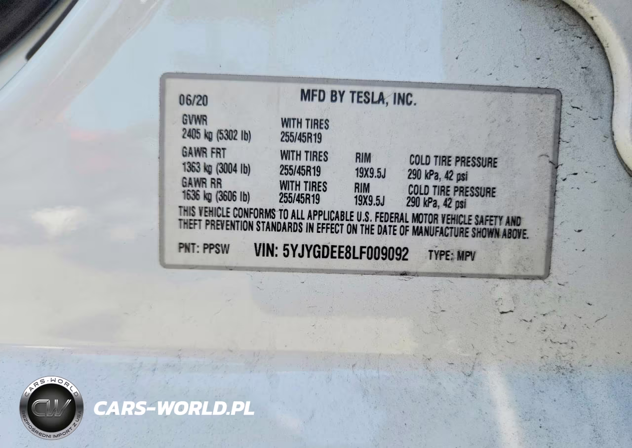 2020 Tesla Model Y VIN:5YJYGDEE8LF009092 - 12