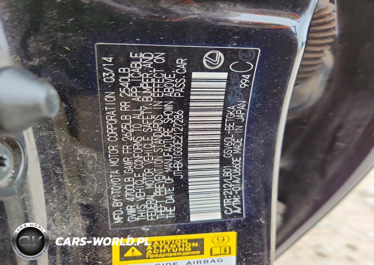 2014 Lexus Es 350 VIN:JTHBK1GG0E2127286 - 13