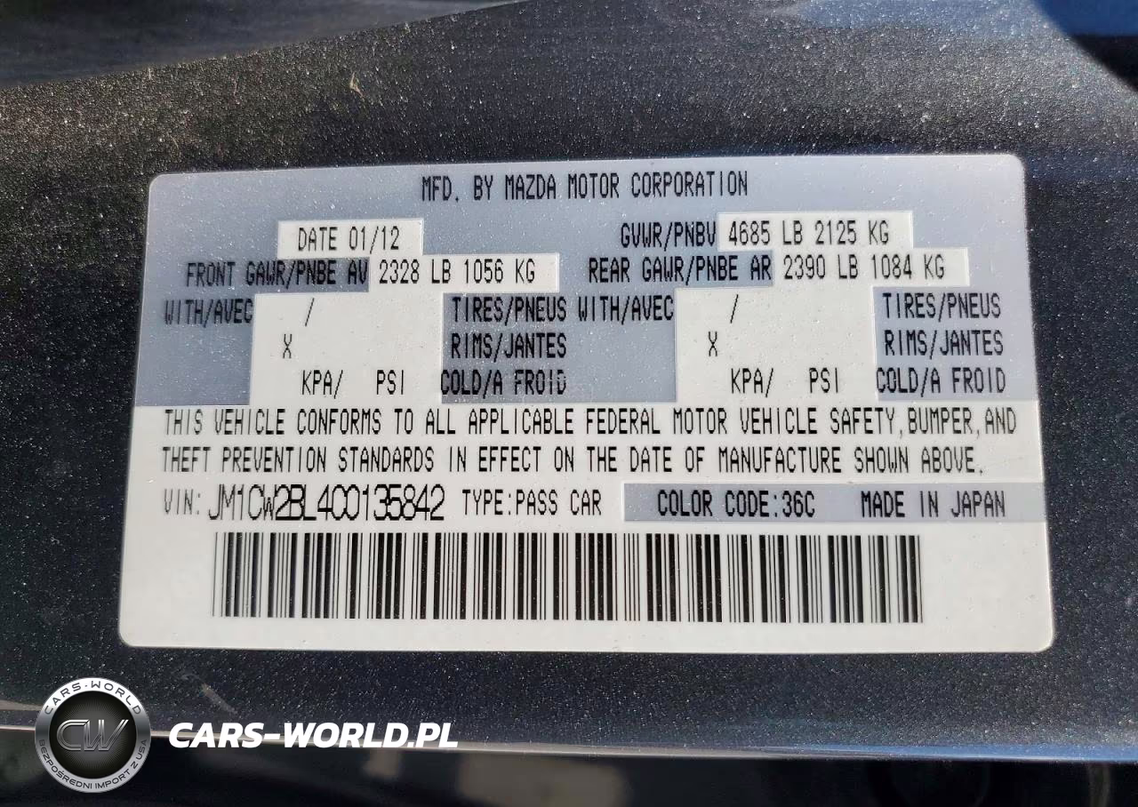2012 Mazda 5 VIN:JM1CW2BL4C0135842 - 12