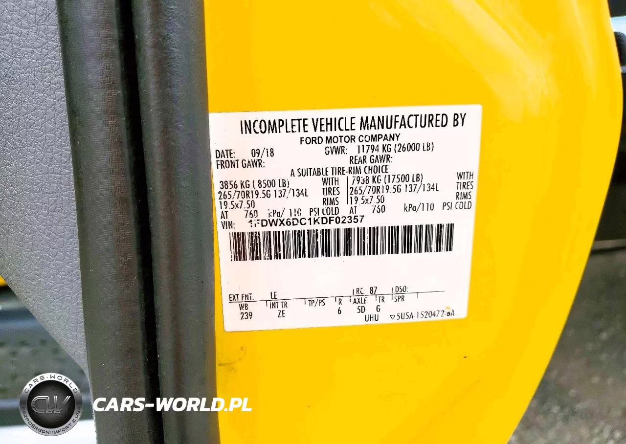 2019 Ford F650 Super Duty VIN:1FDWX6DC1KDF02357 - 13