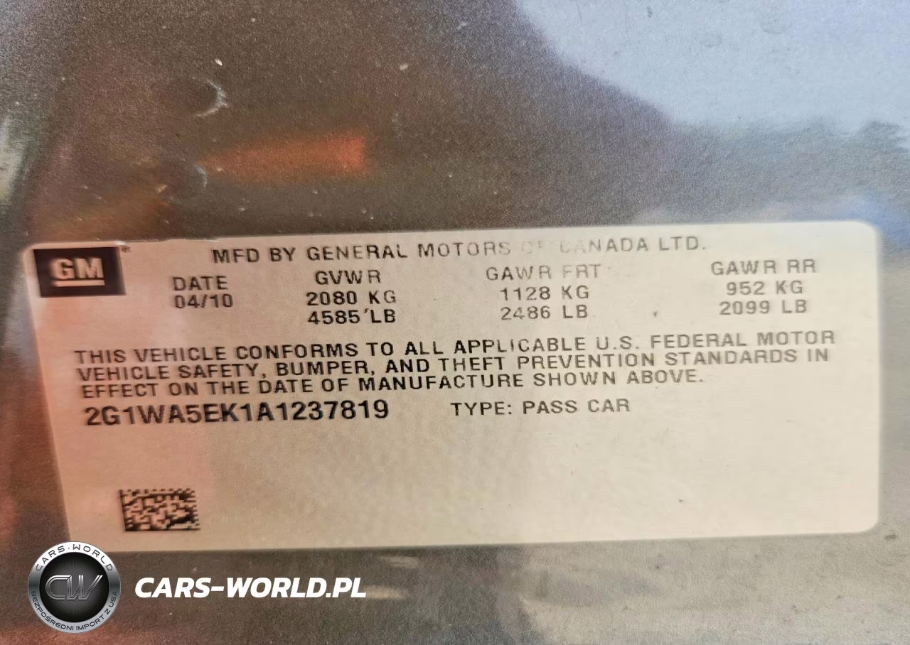 2010 Chevrolet Impala Ls VIN:2G1WA5EK1A1237819 - 12