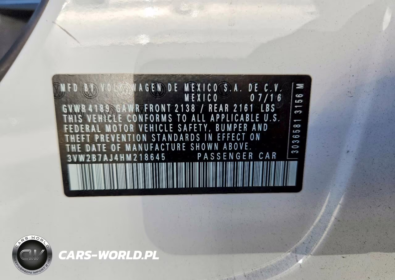 2017 Volkswagen Jetta S VIN:3VW2B7AJ4HM218645 - 12