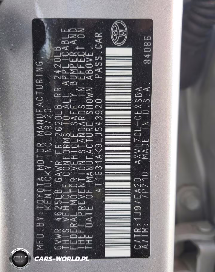 2020 Toyota Camry Se VIN:4T1G31AK9LU543920 - 12