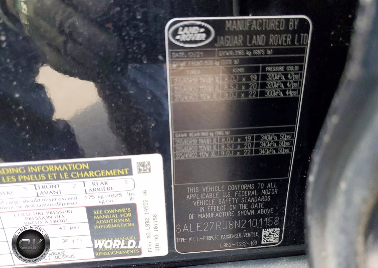 2022 Land Rover Defender 110 X-Dynamic Se VIN:SALE27RU8N2101158 - 13