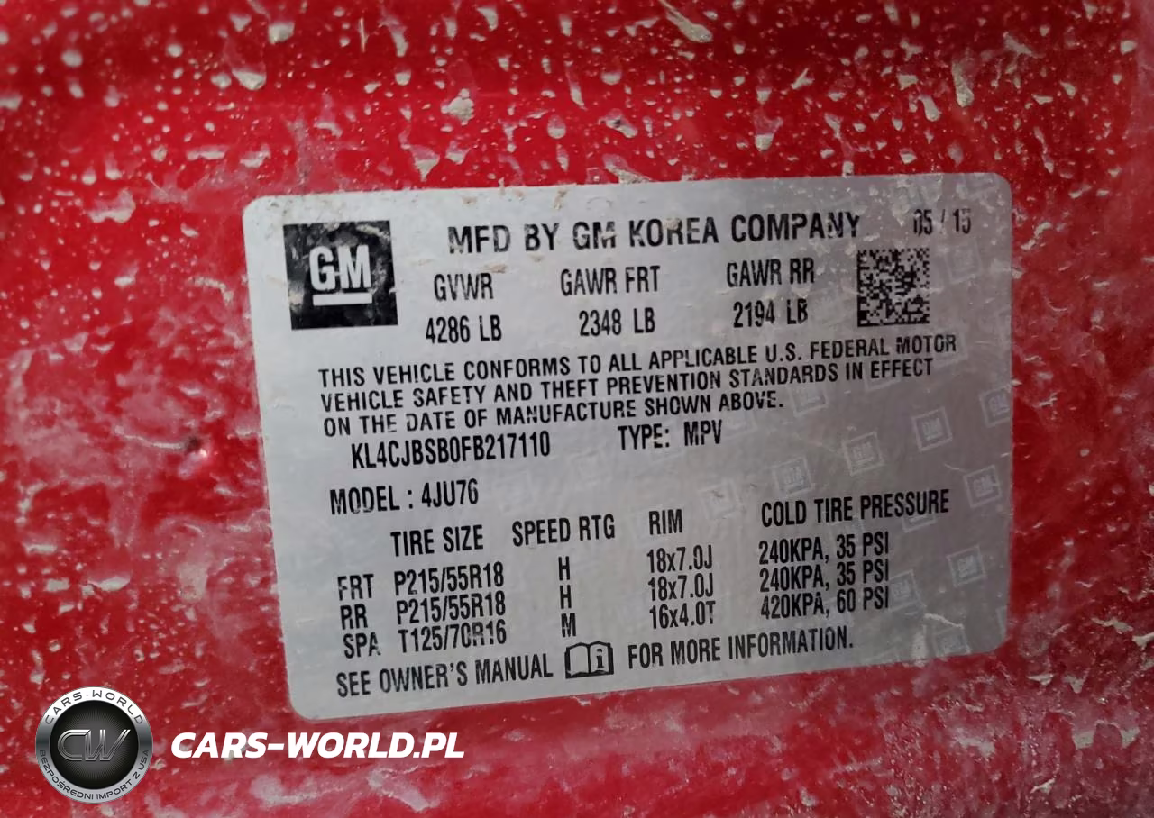 2015 Buick Encore Convenience VIN:KL4CJBSB0FB217110 - 14