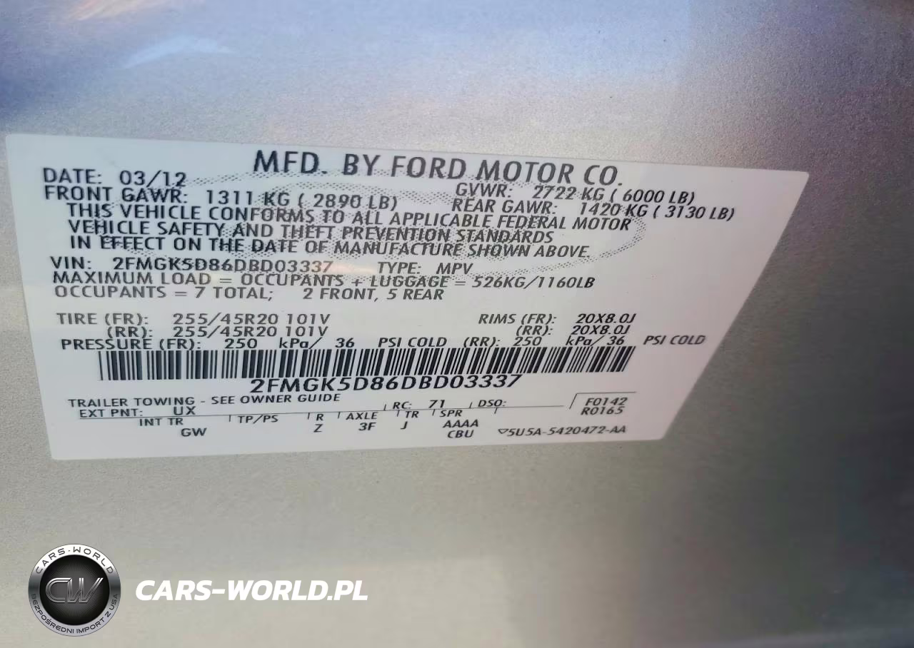 2013 Ford Flex Limited VIN:2FMGK5D86DBD03337 - 13