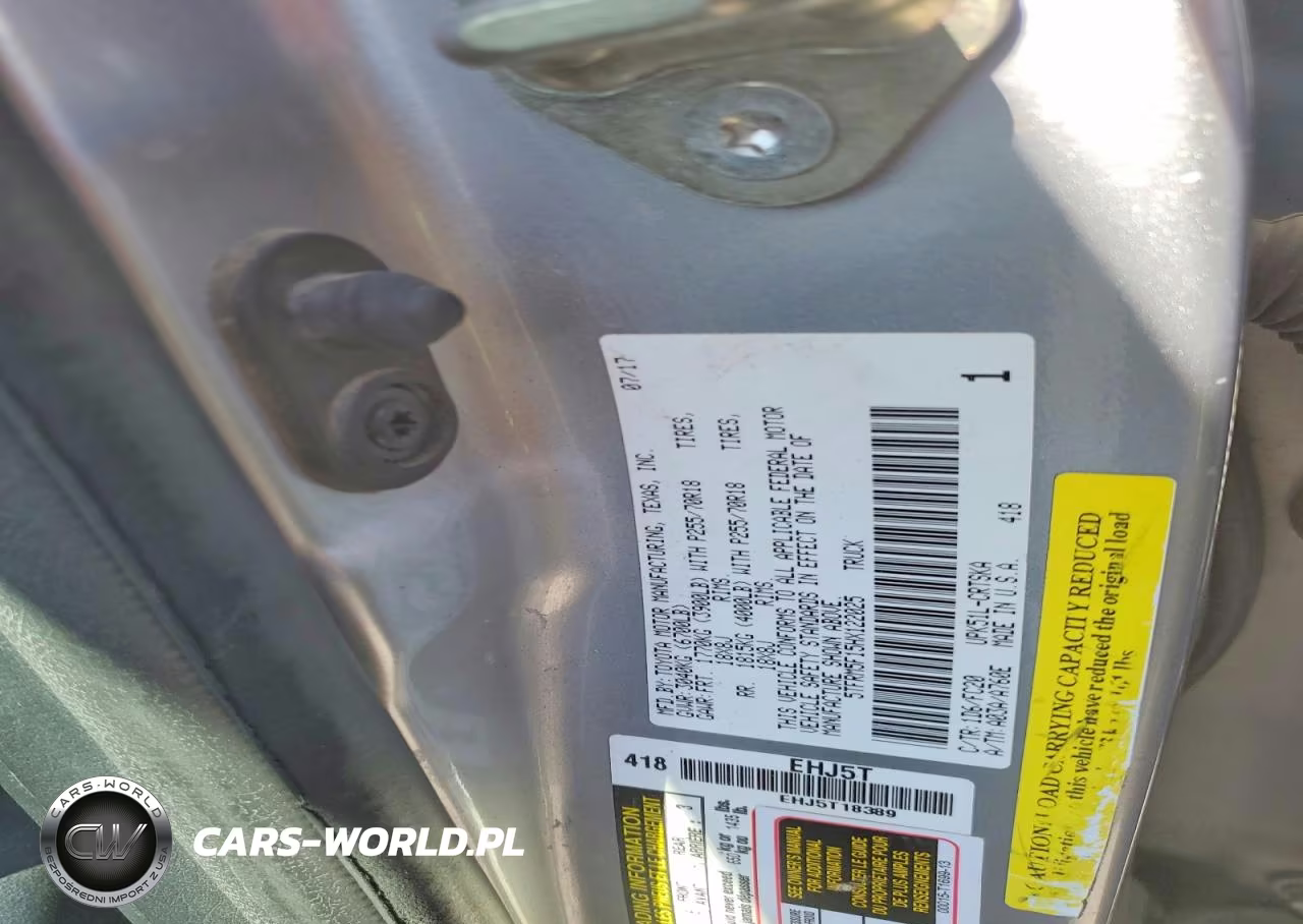 2017 Toyota Tundra Sr5 VIN:5TFRM5F15HX122025 - 12