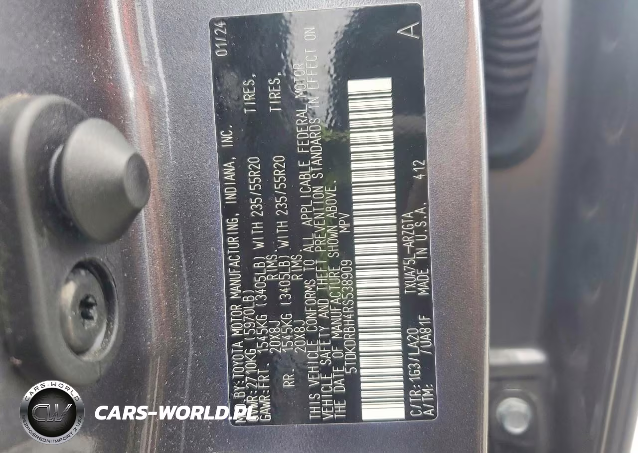 2024 Toyota Highlander Platinum VIN:5TDKDRBH4RS538909 - 13
