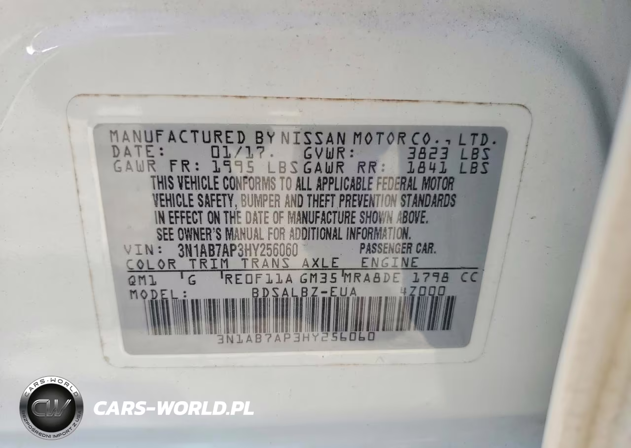 2017 Nissan Sentra S VIN:3N1AB7AP3HY256060 - 13