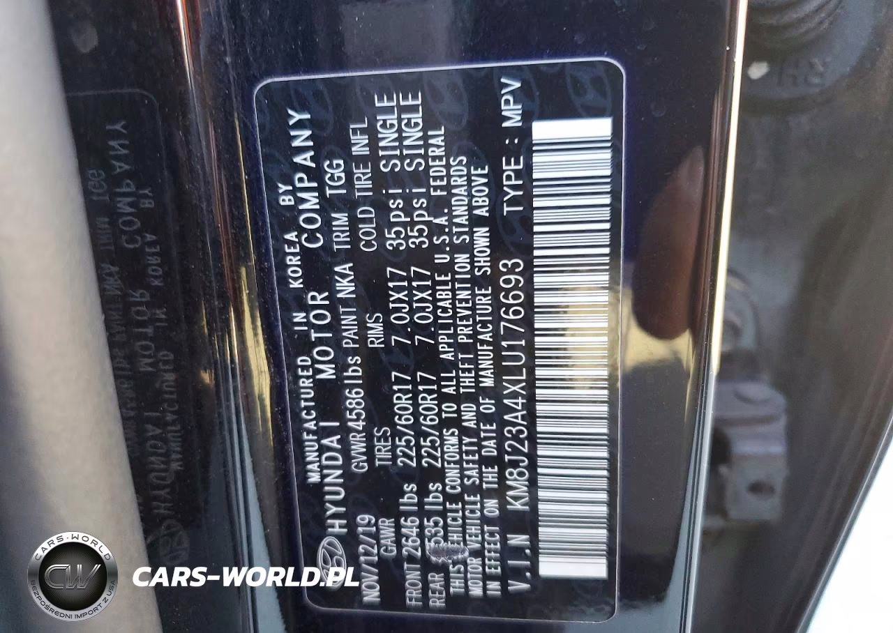 2020 Hyundai Tucson Se VIN:KM8J23A4XLU176693 - 13