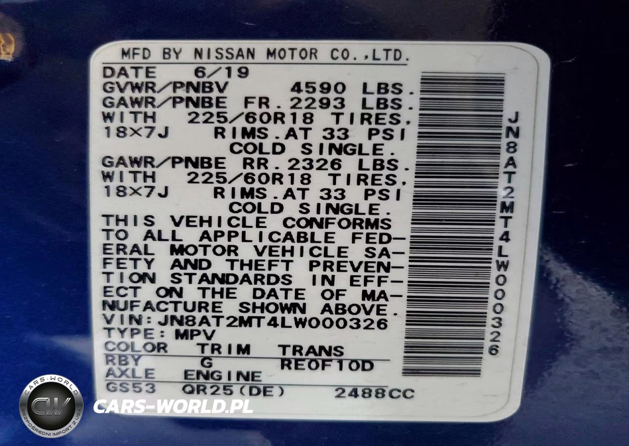 2020 Nissan Rogue S VIN:JN8AT2MT4LW000326 - 12