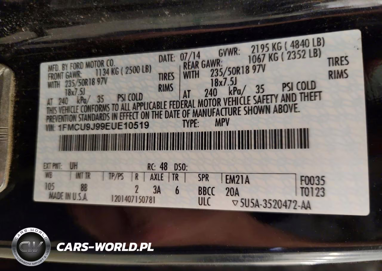 2014 Ford Escape Titanium VIN:1FMCU9J99EUE10519 - 12