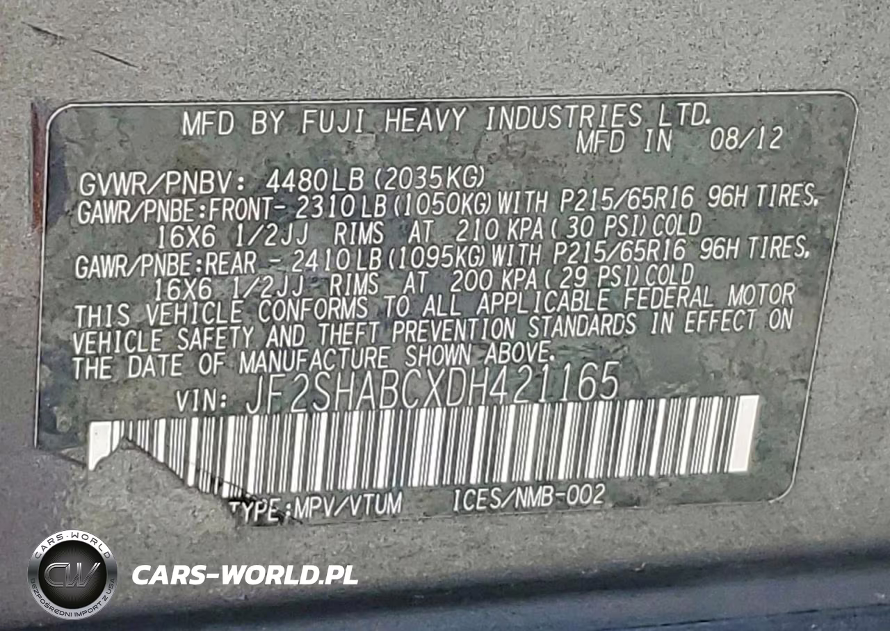 2013 Subaru Forester 2.5X VIN:JF2SHABCXDH421165 - 13