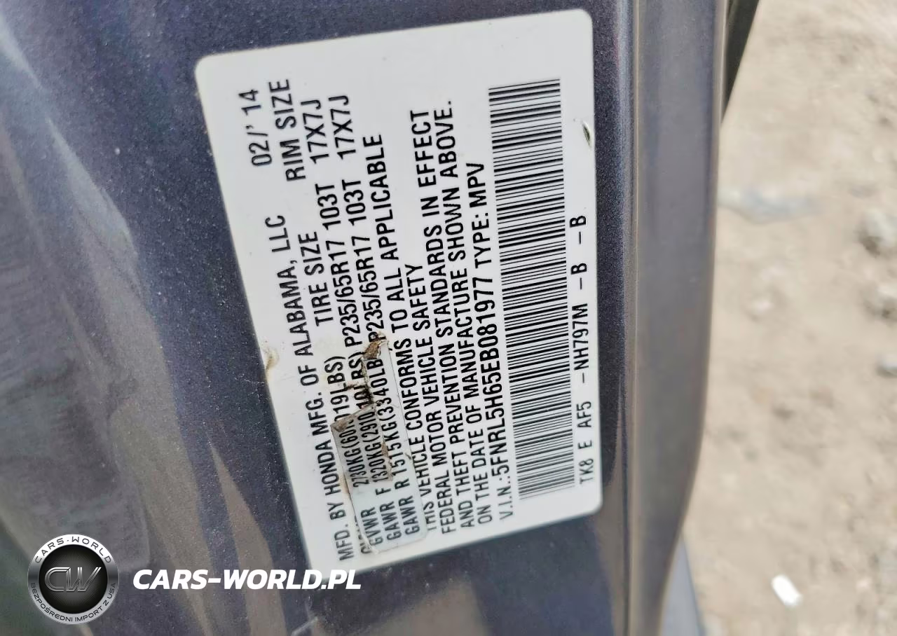 2014 Honda Odyssey Exl VIN:5FNRL5H65EB081977 - 12