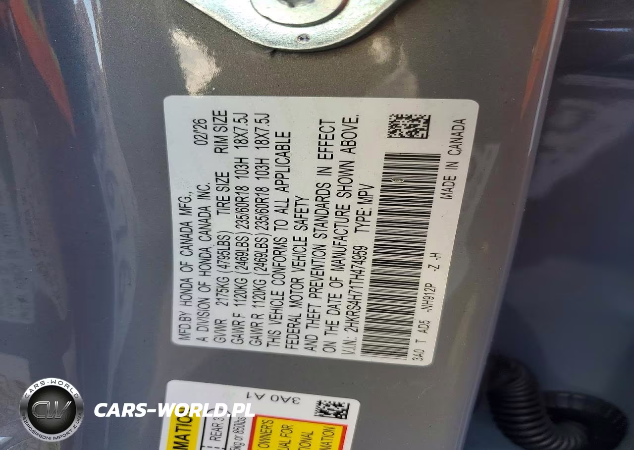 2026 Honda Cr-V Exl VIN:2HKRS4H71TH474959 - 13
