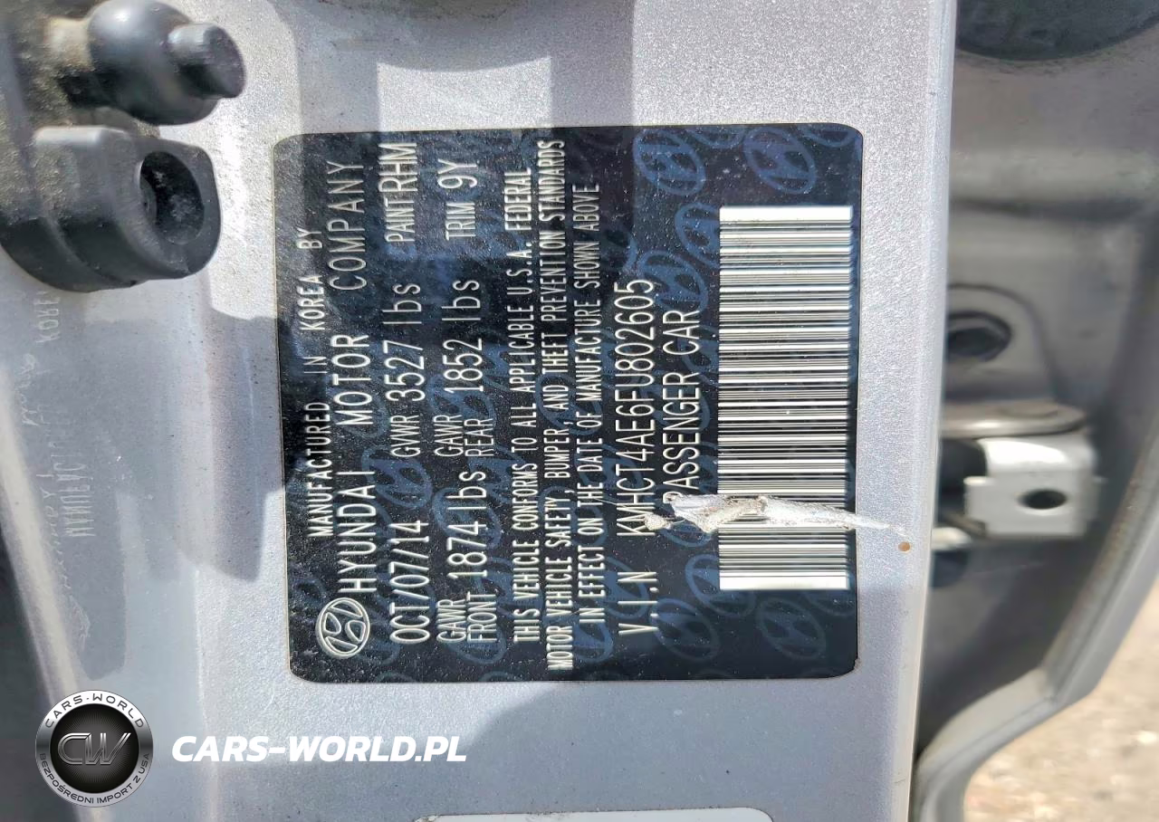 2015 Hyundai Accent Gls VIN:KMHCT4AE6FU802605 - 13