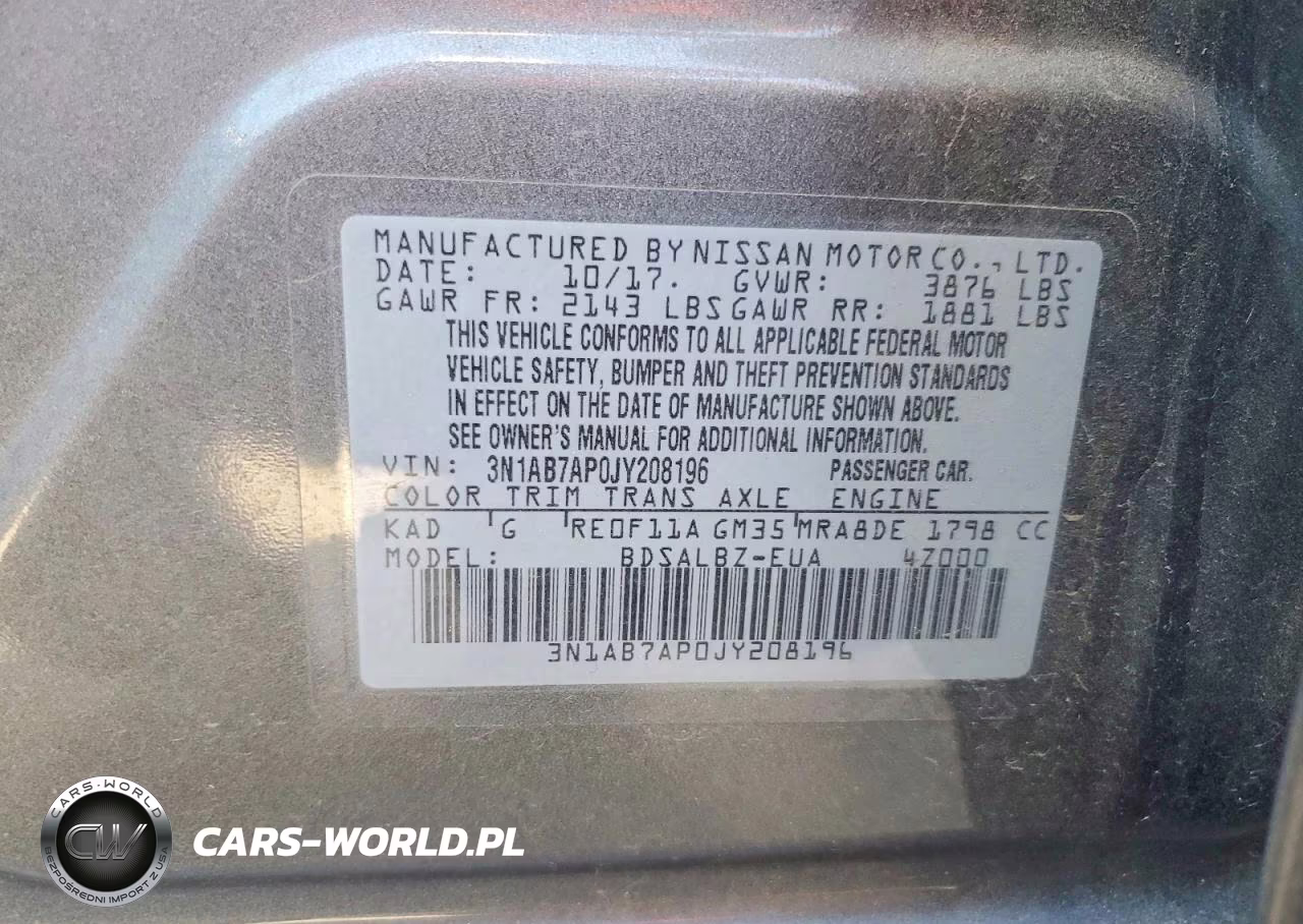 2018 Nissan Sentra S VIN:3N1AB7AP0JY208196 - 13