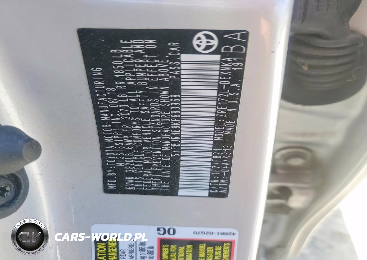 2019 Toyota Corolla Le VIN:5YFBURHE8KP883968 - 12