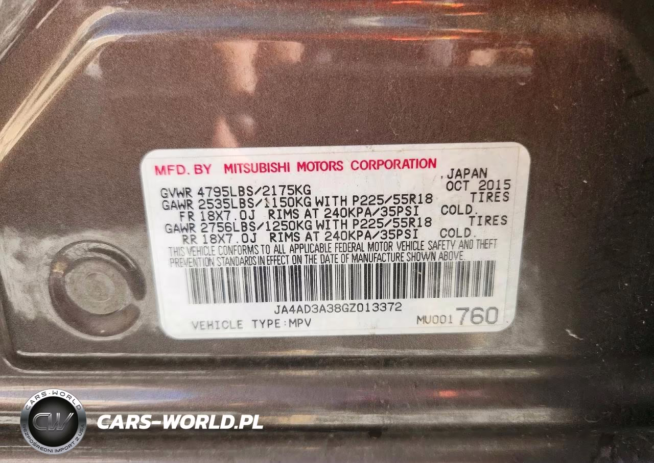 2016 Mitsubishi Outlander Se VIN:JA4AD3A38GZ013372 - 13