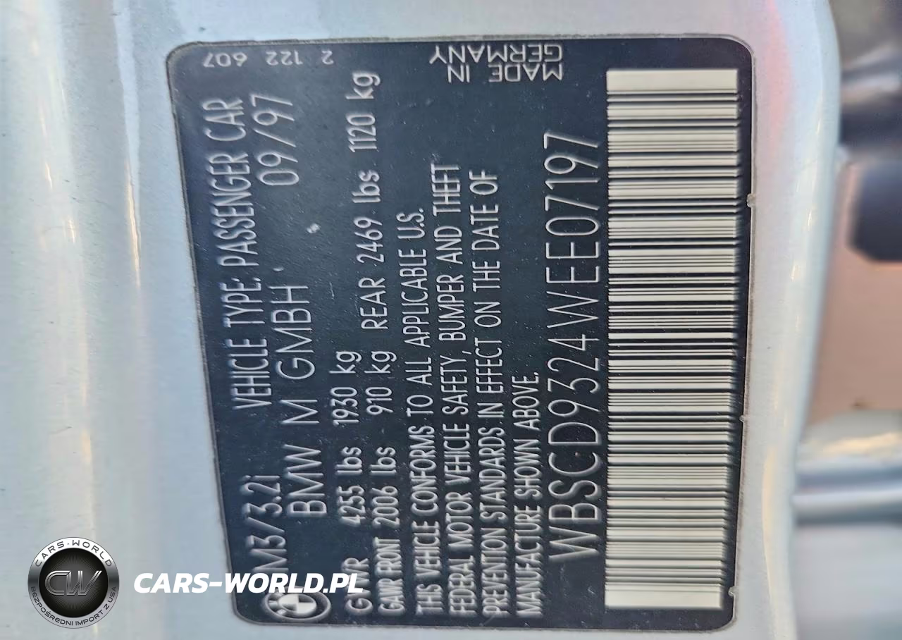 1998 BMW M3 VIN:WBSCD9324WEE07197 - 12