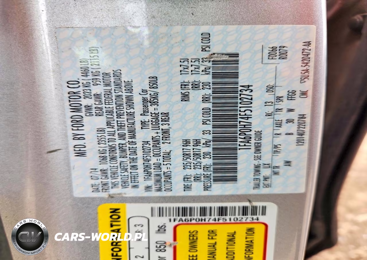 2015 Ford Fusion Se VIN:1FA6P0H74F5102734 - 12