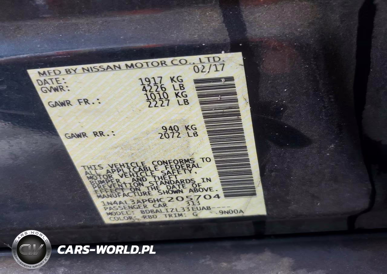 2017 Nissan Altima 2.5 Sv VIN:1N4AL3AP6HC205704 - 12