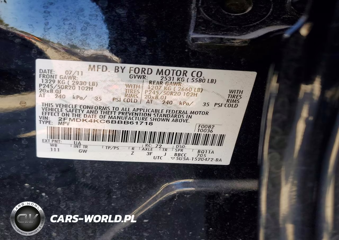 2011 Ford Edge Limited VIN:2FMDK4KC6BBB61718 - 12