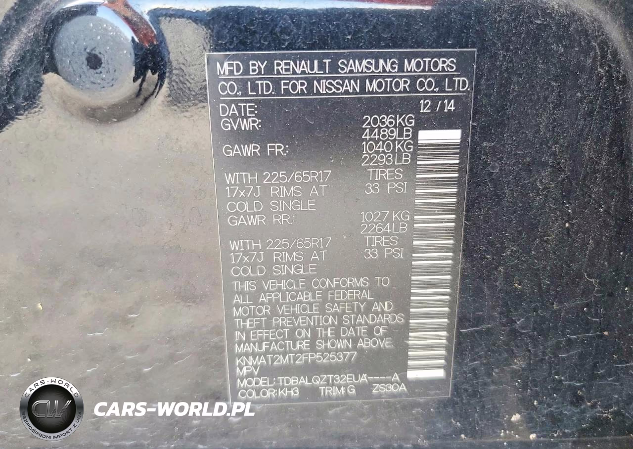 2015 Nissan Rogue Sv VIN:KNMAT2MT2FP525377 - 13