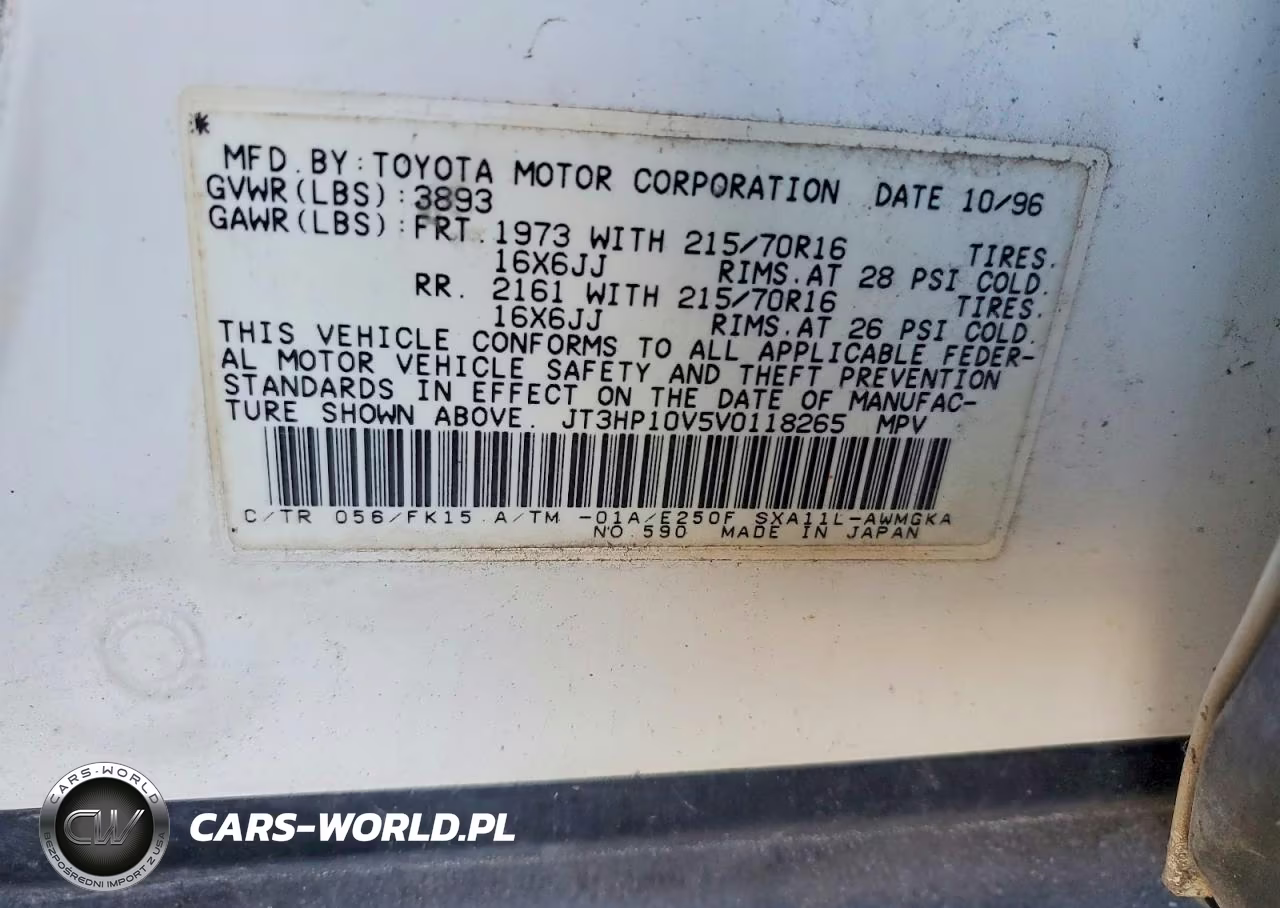 1997 Toyota Rav4 VIN:JT3HP10V5V0118265 - 12