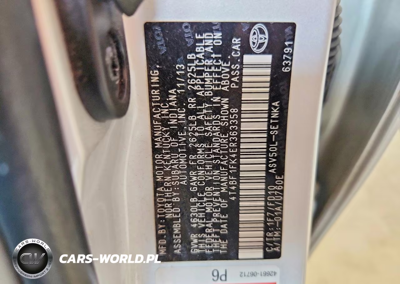 2014 Toyota Camry Le VIN:4T4BF1FK4ER363358 - 12