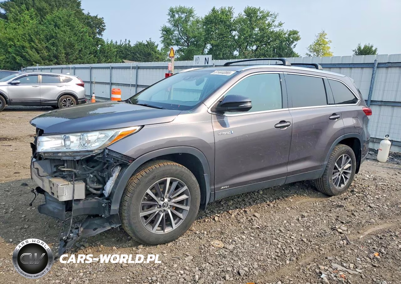 2019 Toyota Highlander Hybrid Xle VIN:5TDJGRFH6KS058325 - 1
