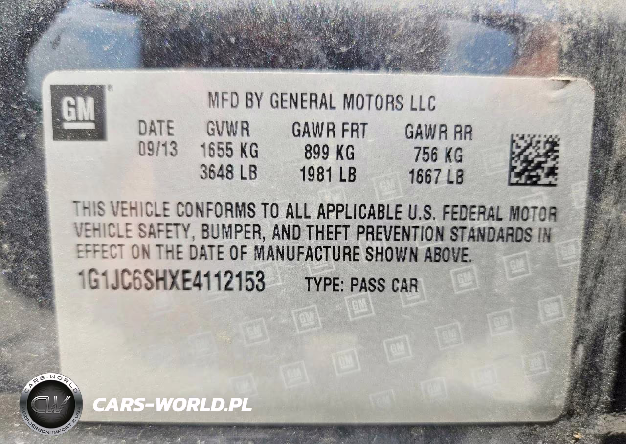 2014 Chevrolet Sonic Lt VIN:1G1JC6SHXE4112153 - 12