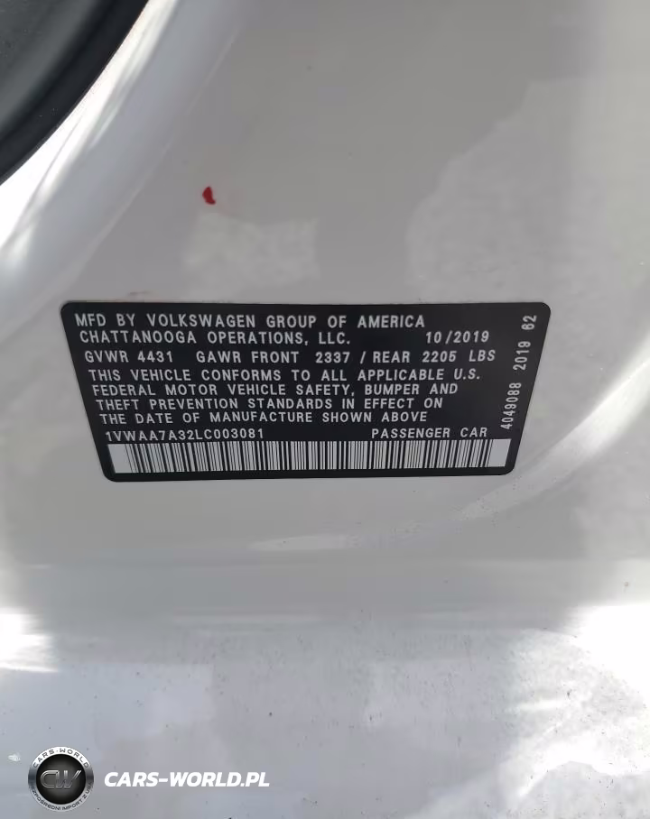 2020 Volkswagen Passat S VIN:1VWAA7A32LC003081 - 12