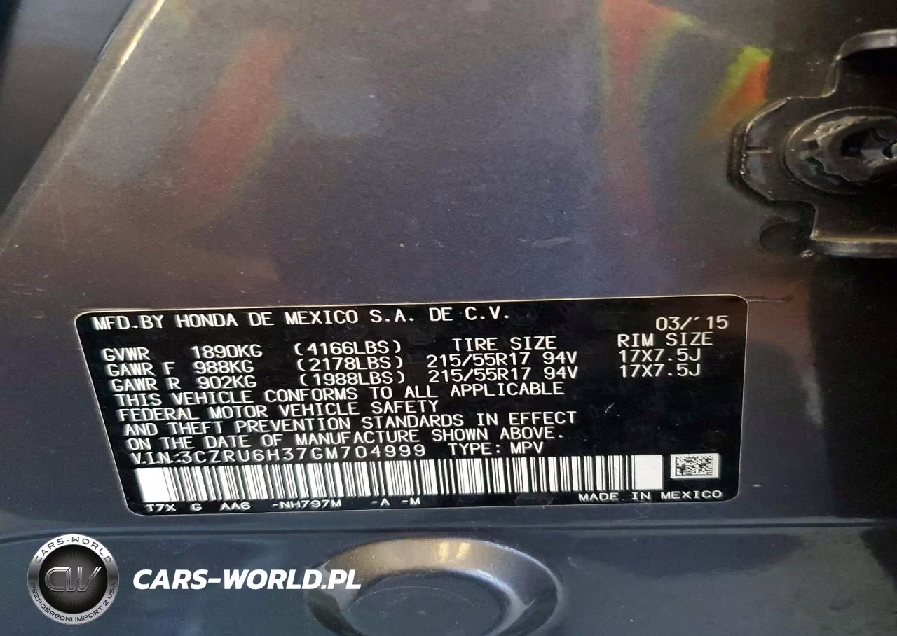 2016 Honda Hr-V Lx VIN:3CZRU6H37GM704999 - 13