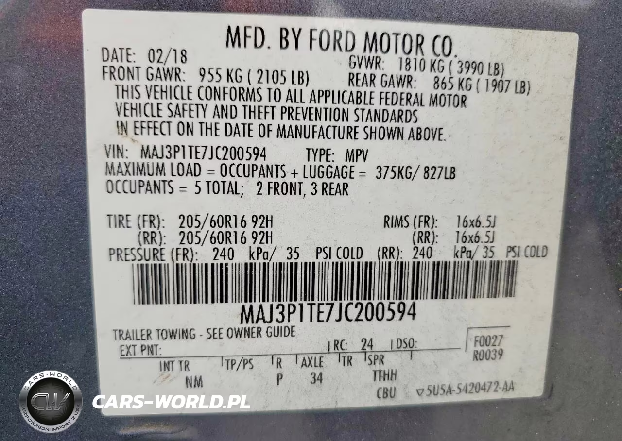 2018 Ford Ecosport Se VIN:MAJ3P1TE7JC200594 - 14