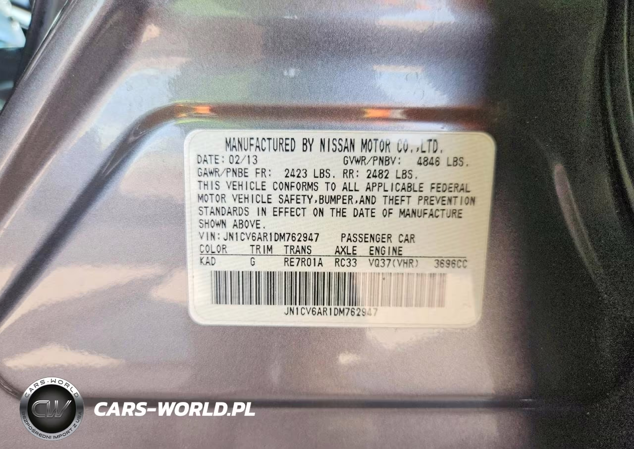 2013 Infiniti G37 Sedan X VIN:JN1CV6AR1DM762947 - 12