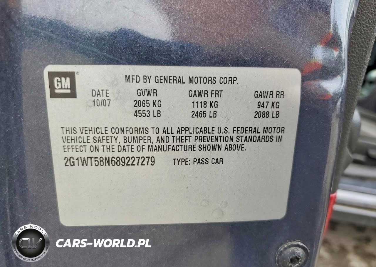 2008 Chevrolet Impala Lt VIN:2G1WT58N689227279 - 12