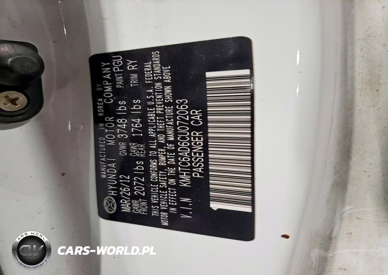 2012 Hyundai Veloster Base VIN:KMHTC6AD6CU072063 - 13