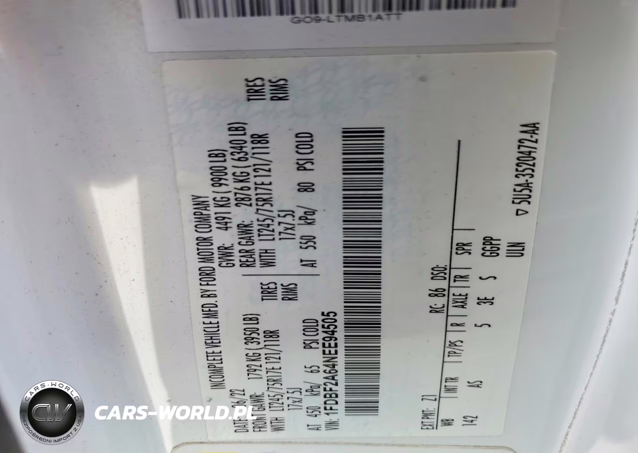 2022 Ford F250 VIN:1FDBF2A64NEE94505 - 12