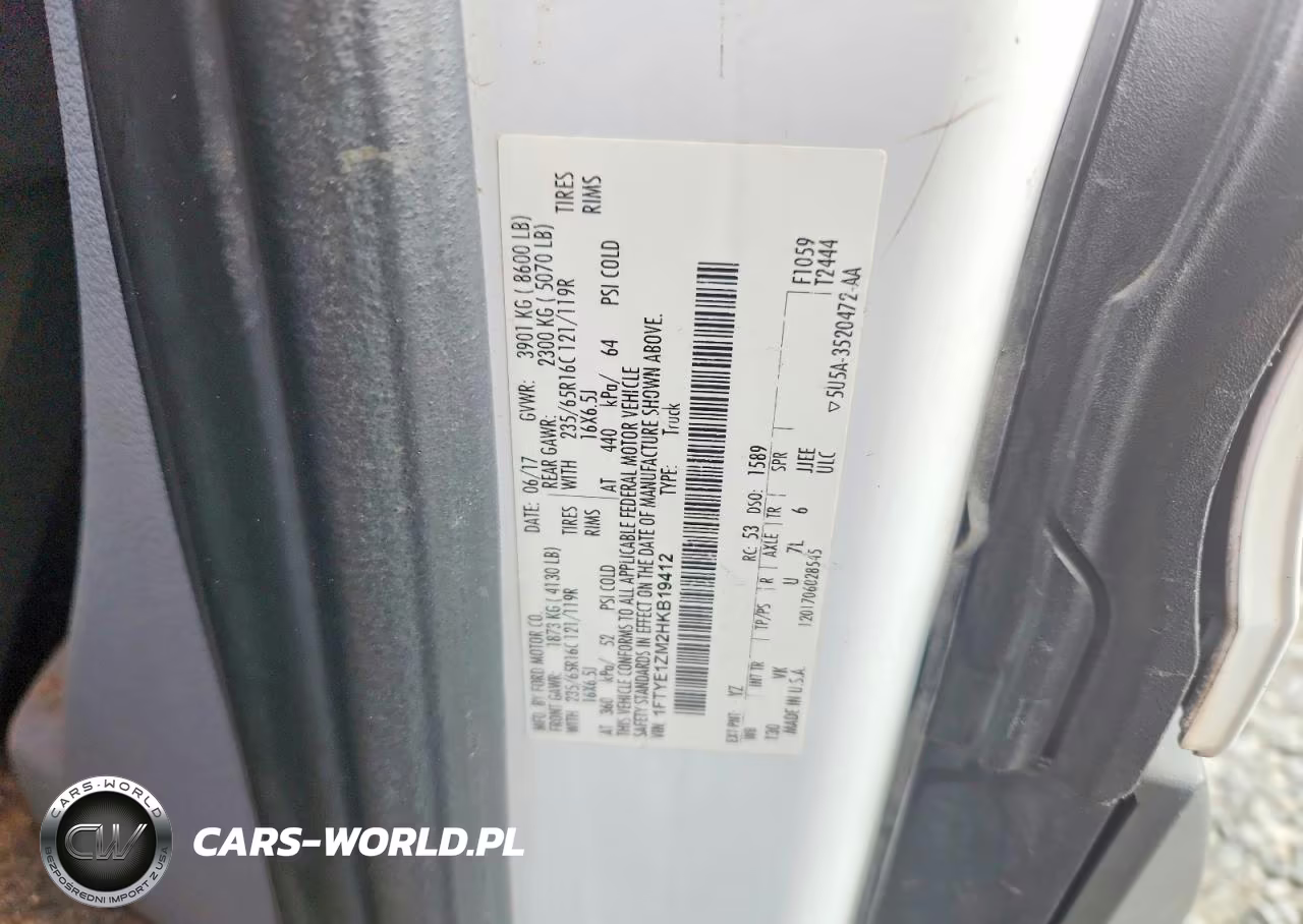 2017 Ford Transit T-150 VIN:1FTYE1ZM2HKB19412 - 13